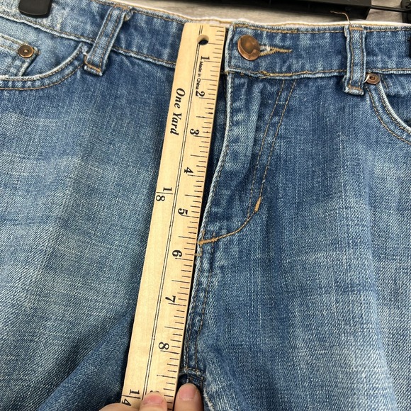 Joe's Jeans Shorts Women 31 Blue Denim 100% Cotton Frayed Hem Embroidered Beachy - Picture 15 of 16